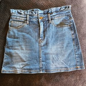 Denim mini skirt